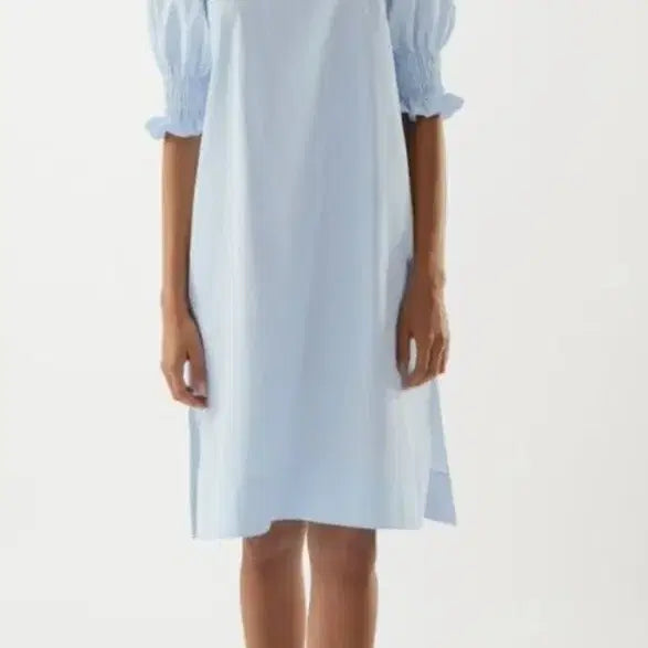 [BUNJANG] COS Sky Blue Puff Sleeve Midi Dress Size 32 / 코스 원피스 32