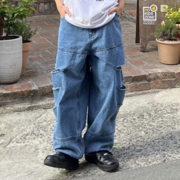 [BUNJANG] Nomaniu Wide Fit Jeans 33 Inch / 노매뉴얼 와이드 청바지 33인치