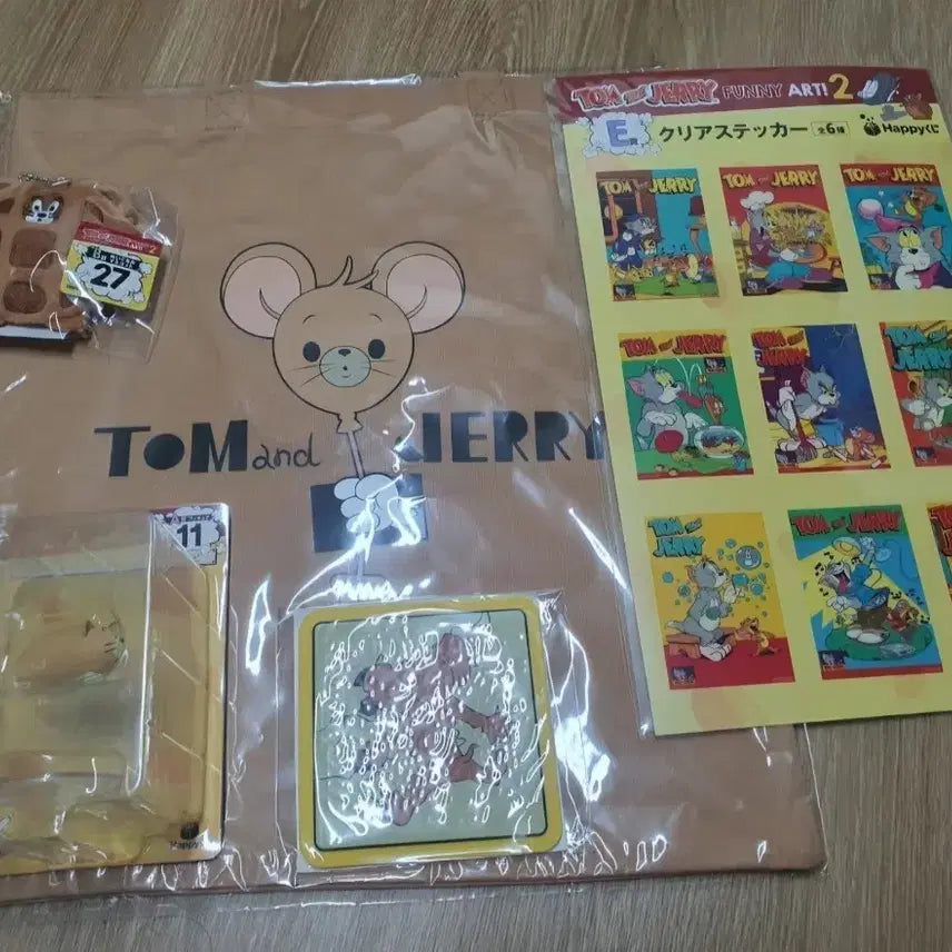 [BUNJANG] Tom and Jerry Ichiban Kuji Goods Set (Bag + Stickers + More) / 톰과제리 제일복권 굿즈 세트 (가방+스티커 외)