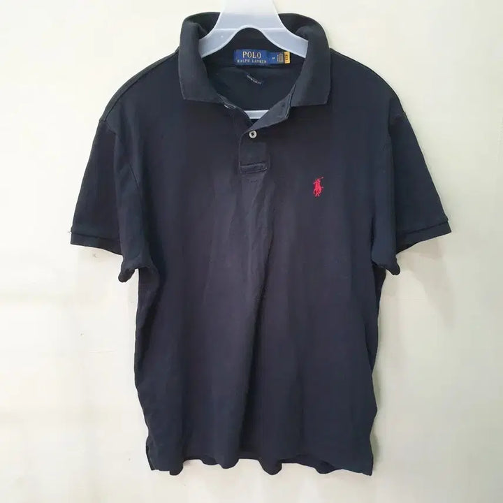 [BUNJANG] Polo Ralph Lauren Navy Collar T-Shirt (Size M) / [ M ] 폴로랄프로렌 네이비 카라 반팔티