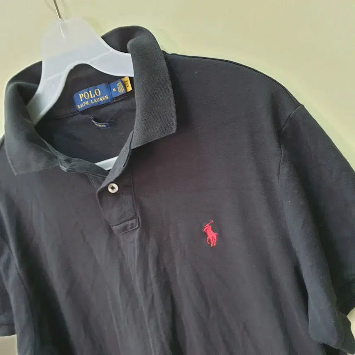 [BUNJANG] Polo Ralph Lauren Navy Collar T-Shirt (Size M) / [ M ] 폴로랄프로렌 네이비 카라 반팔티