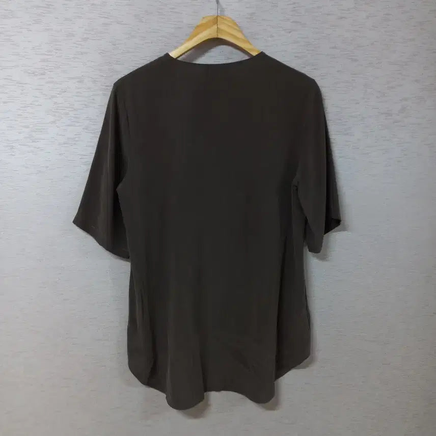[BUNJANG] Theory Brown Silk Blouse (Size S) / B5-13/띠어리 브라운 실크 블라우스 여성