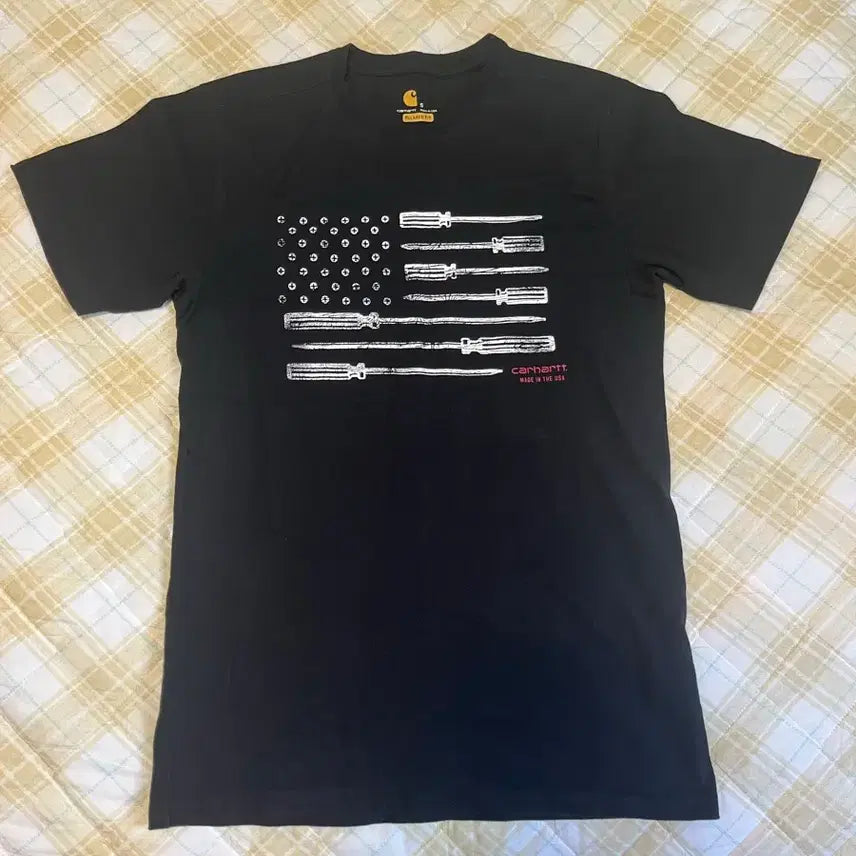 [BUNJANG] Carhartt Stars and Stripes &amp; Pocket T-Shirt Bundle (Size S/100) / 칼하트 성조기(레어) &amp; 포켓티 S 100사이즈  일괄