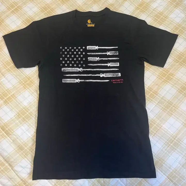 [BUNJANG] Carhartt Stars and Stripes &amp; Pocket T-Shirt Bundle (Size S/100) / 칼하트 성조기(레어) &amp; 포켓티 S 100사이즈  일괄