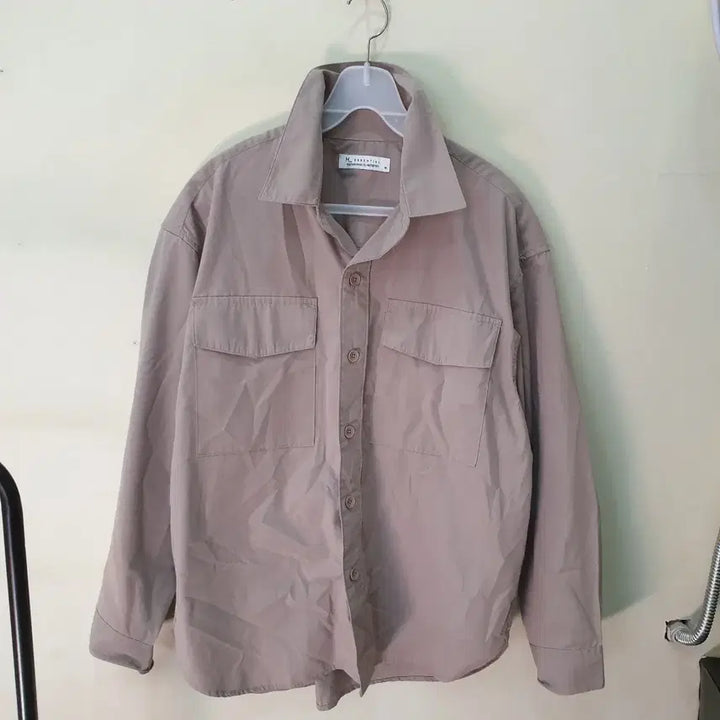 [BUNJANG] H_ESSENTIAL Beige Oversized Shirt (M) / [ M ] H_ESSENTIAL 베이지 오버 셔츠