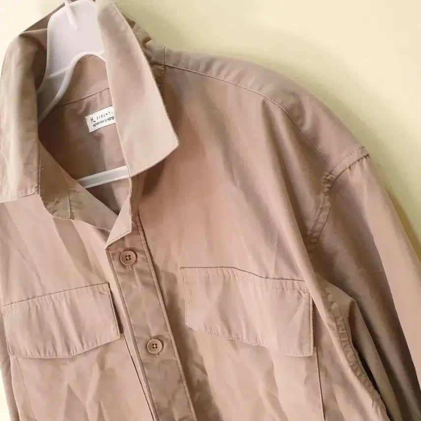 [BUNJANG] H_ESSENTIAL Beige Oversized Shirt (M) / [ M ] H_ESSENTIAL 베이지 오버 셔츠