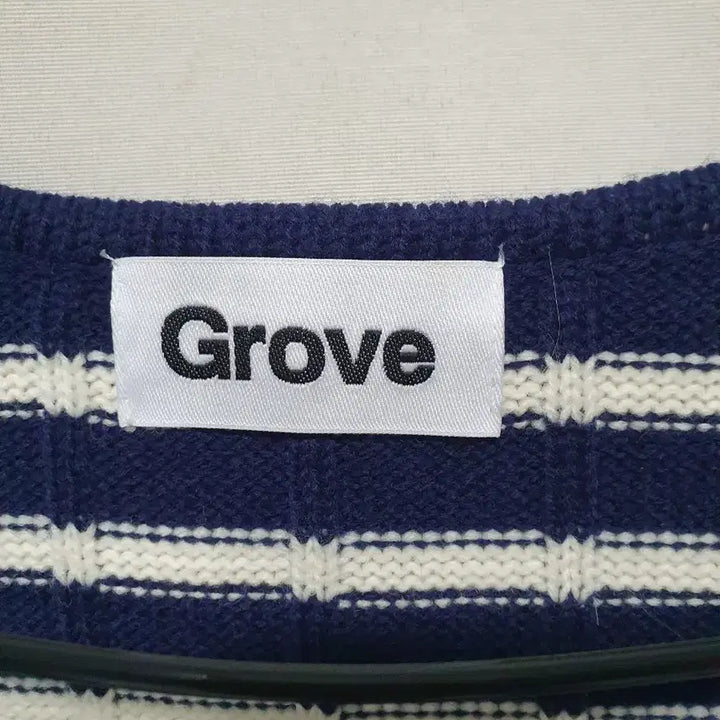 [BUNJANG] Grove Striped Short-Sleeve Knit Top / Grove 그로브 스트라이프 반팔 니트