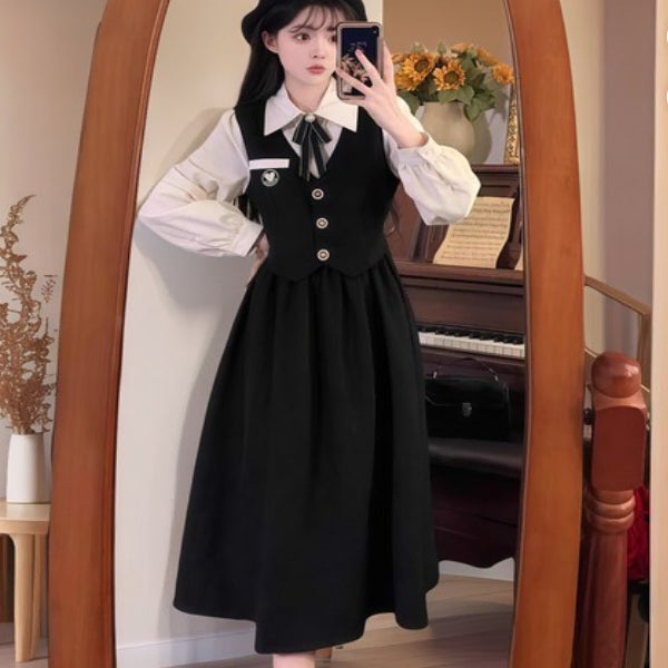 [BUNJANG] Retro Vintage Style Dress / 여성원피스 개화기의상 경성의복 복고풍 중세시대 복고풍 원피스 졸업사진