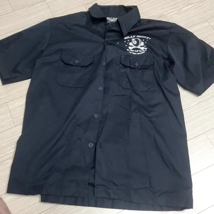 [BUNJANG] Billy Eight Black Short Sleeve Shirt / 빌리 에잇 블랙 반팔 셔츠(100-105)
