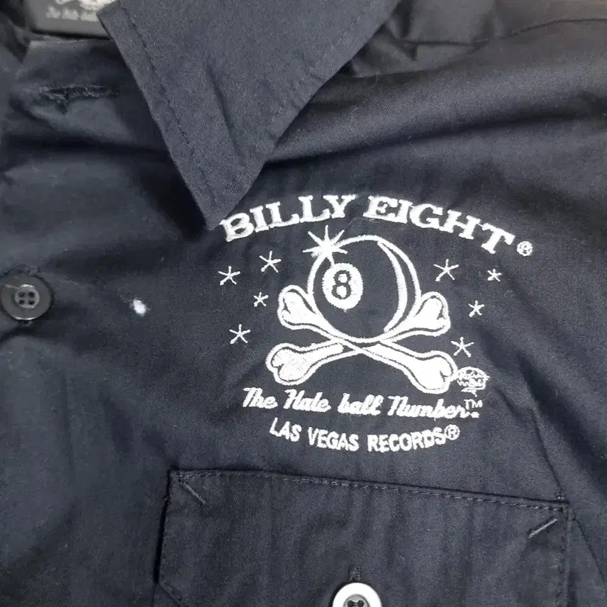 [BUNJANG] Billy Eight Black Short Sleeve Shirt / 빌리 에잇 블랙 반팔 셔츠(100-105)