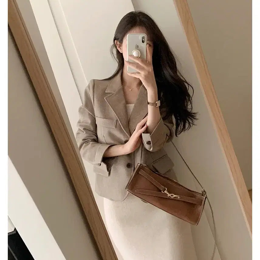 [BUNJANG] 퍼빗 (Privé) Jacket Sleeveless Skirt Set / (새상품)퍼빗 자켓 슬리브리스 스커트 세트 일괄