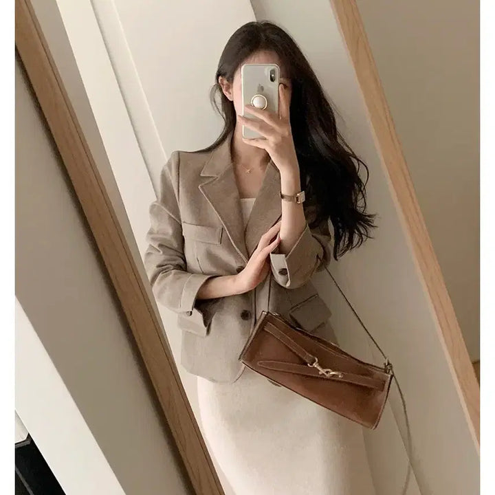 [BUNJANG] 퍼빗 (Privé) Jacket Sleeveless Skirt Set / (새상품)퍼빗 자켓 슬리브리스 스커트 세트 일괄