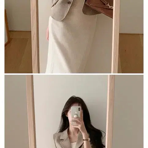 [BUNJANG] 퍼빗 (Privé) Jacket Sleeveless Skirt Set / (새상품)퍼빗 자켓 슬리브리스 스커트 세트 일괄