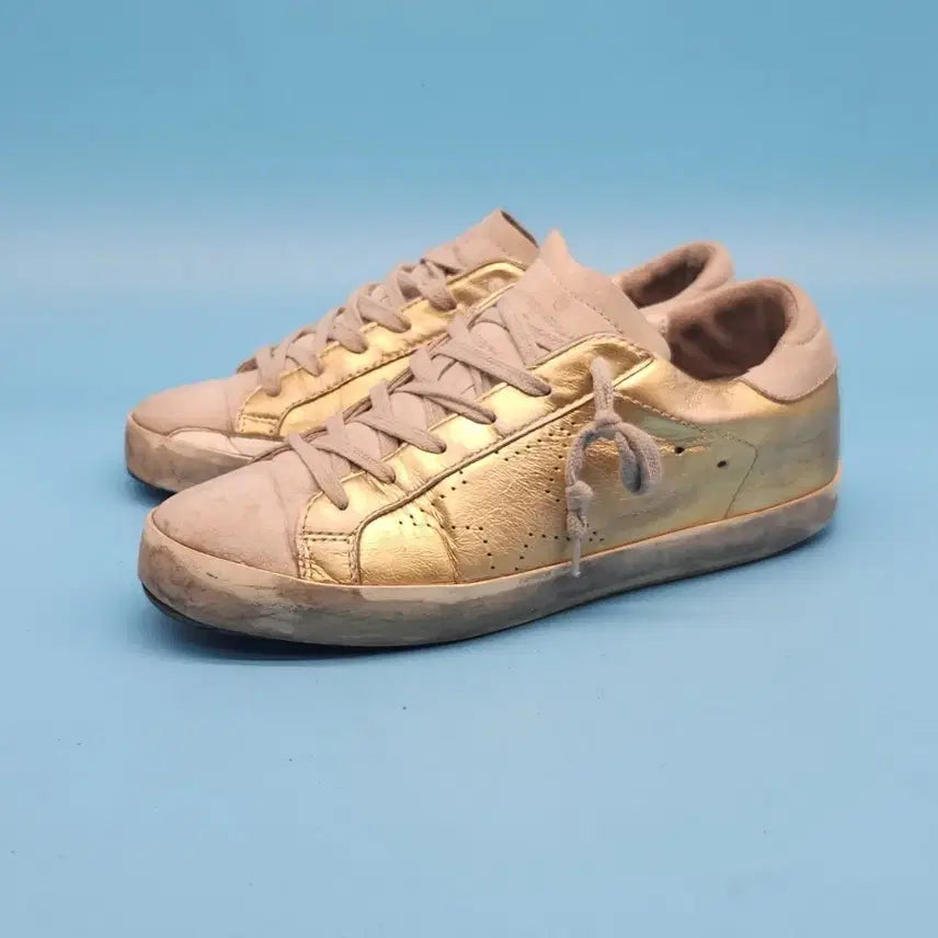 [BUNJANG] Golden Goose Superstar Metallic Gold Sneakers / hh 골든구스 슈퍼스타 메탈릭 골드 스니커즈 37 240