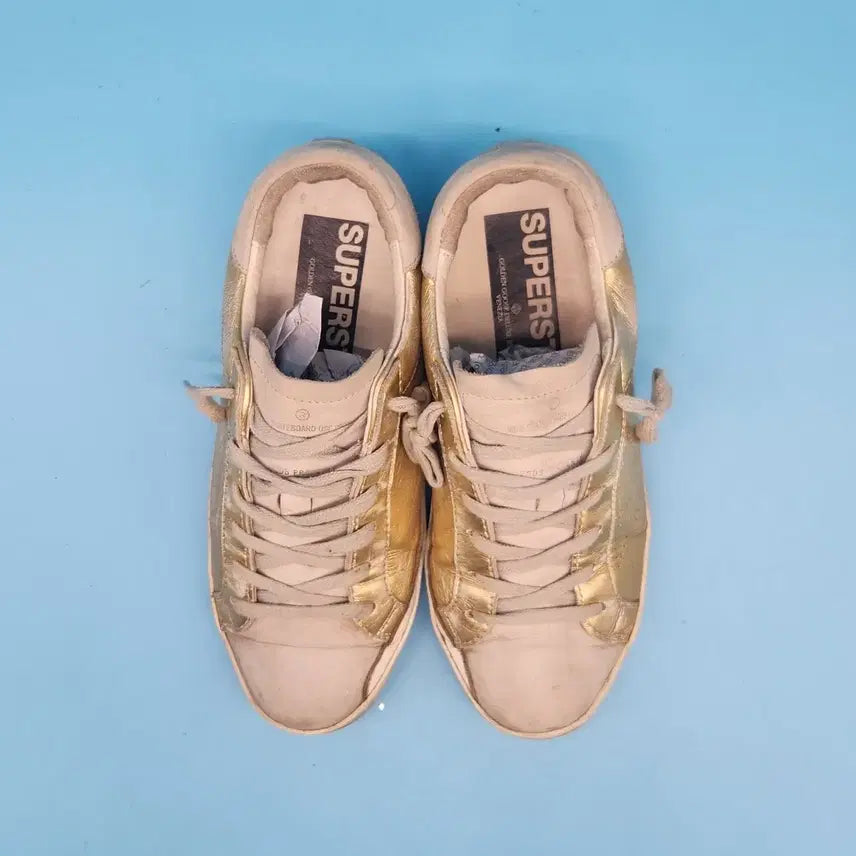 [BUNJANG] Golden Goose Superstar Metallic Gold Sneakers / hh 골든구스 슈퍼스타 메탈릭 골드 스니커즈 37 240