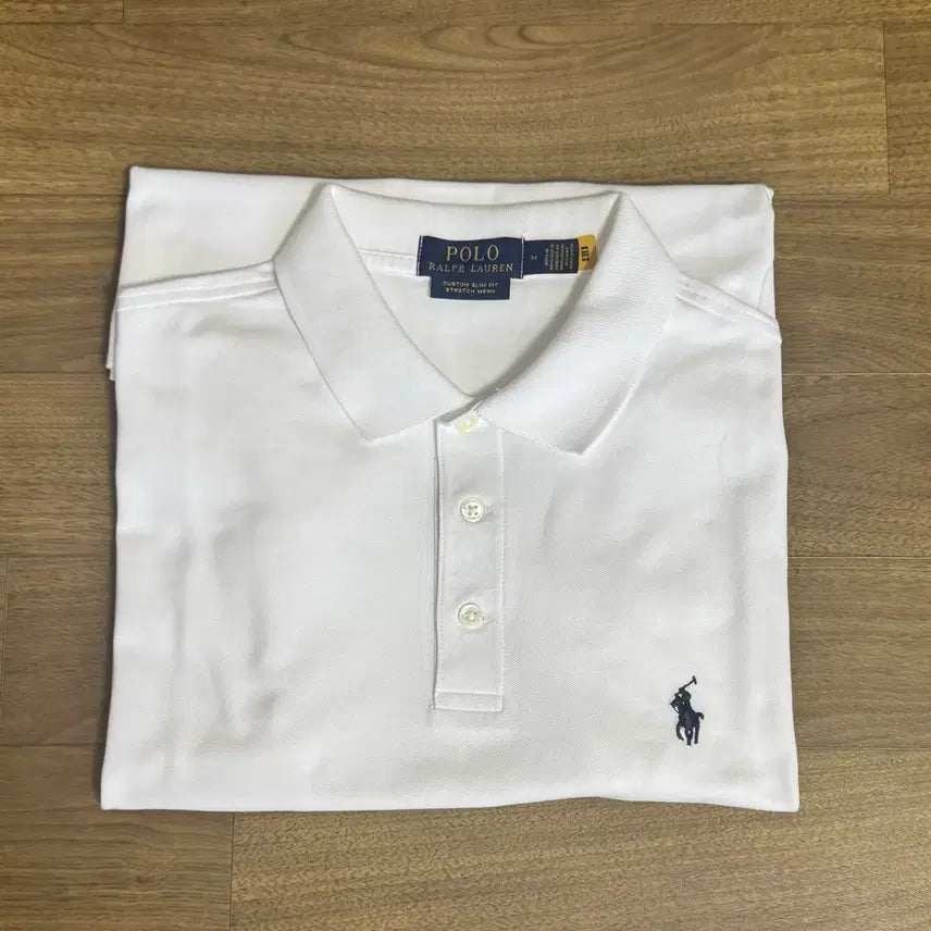 [BUNJANG] Polo Ralph Lauren Custom Slim Fit Stretch Mesh Polo Shirt White M / 폴로 커스텀슬림핏 스트레치 메시 폴로 셔츠 화이트 M