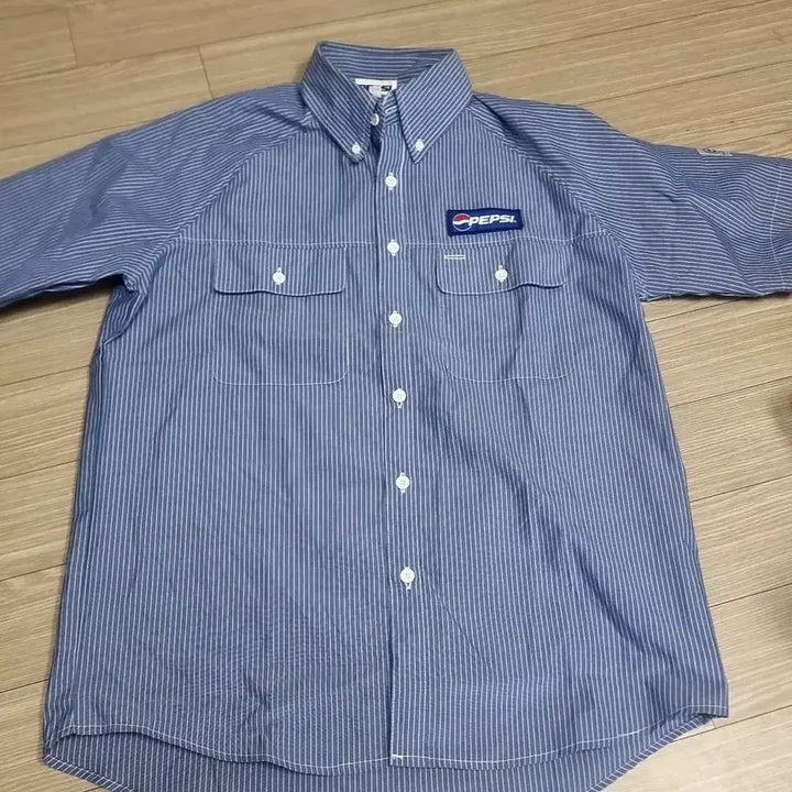 [SOLD OUT] 빈티지 펩시 스트라이프 반팔 셔츠(라지)