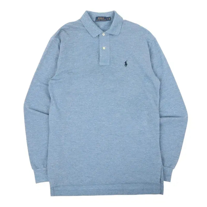 [BUNJANG] Polo Ralph Lauren Light Blue PK Long Sleeve Shirt / 폴로 랄프로렌 라이트 블루 pk 롱슬리브