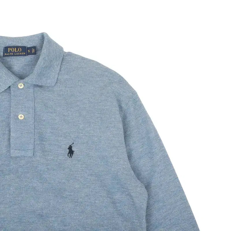 [BUNJANG] Polo Ralph Lauren Light Blue PK Long Sleeve Shirt / 폴로 랄프로렌 라이트 블루 pk 롱슬리브