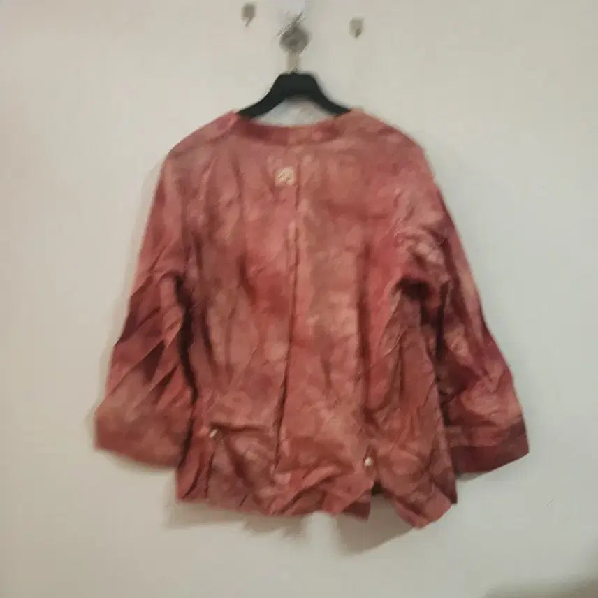 [BUNJANG] Vintage Dyed V-Neck Blouse / 빈티지 염색 브이넥 블라우스