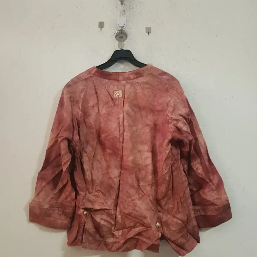 [BUNJANG] Vintage Dyed V-Neck Blouse / 빈티지 염색 브이넥 블라우스