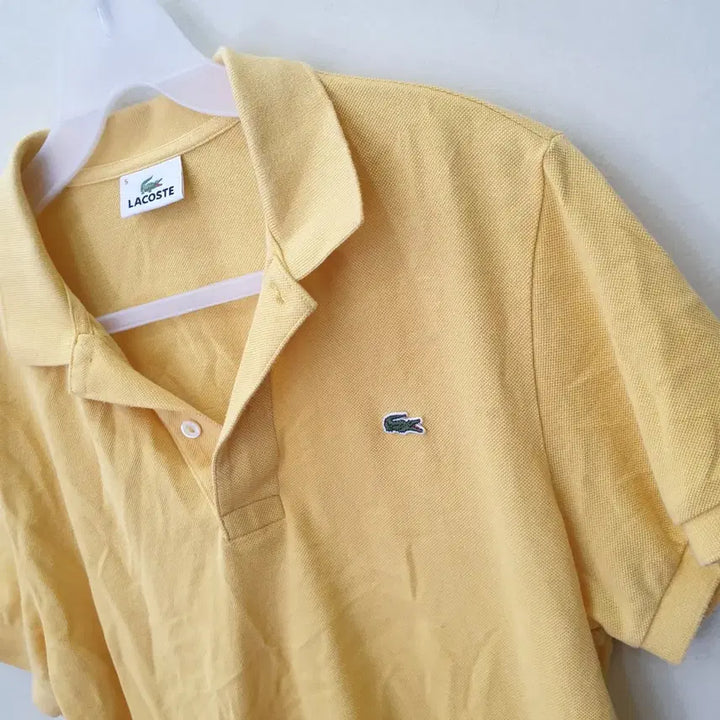 [BUNJANG] Lacoste Yellow Short-Sleeve Polo Shirt - Size 5 / [ 5 ] 라코스테 옐로우 반팔 카라티