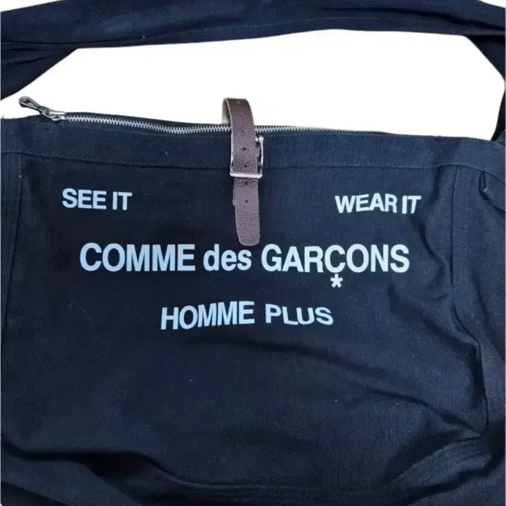 [BUNJANG] Comme des Garçons Homme Plus Black Messenger Bag / 꼼데가르송 옴므플러스 블랙 메신저백