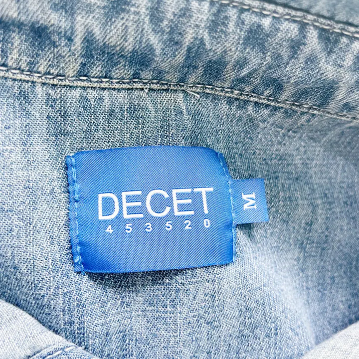 [BUNJANG] DECKET 2024 Denim Short Sleeve Shirt M Jeans Sense / 데케트 2024 데님반팔셔츠 M 진스센스