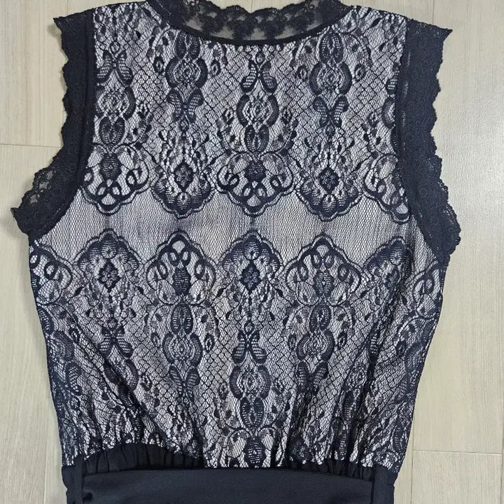 [BUNJANG] TASI New York Lace Wide Jumpsuit Black / [TASI] 타시 뉴욕 레이스 와이드 점프수트 블랙 55