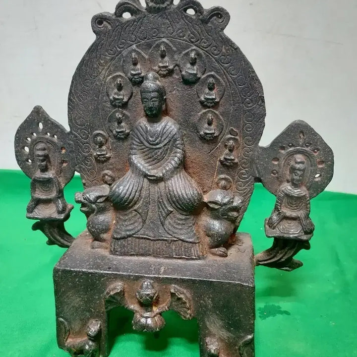 [BUNJANG] Tang Dynasty Iron Buddha Antique Sculpture / 불상  철불 골동품  조각상