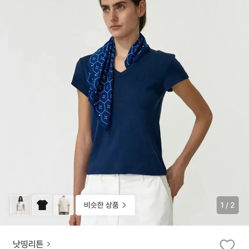 [BUNJANG] Nothing Written 90s V-Neck T-Shirt / 낫띵리튼/ 90s v-neck t-shirt