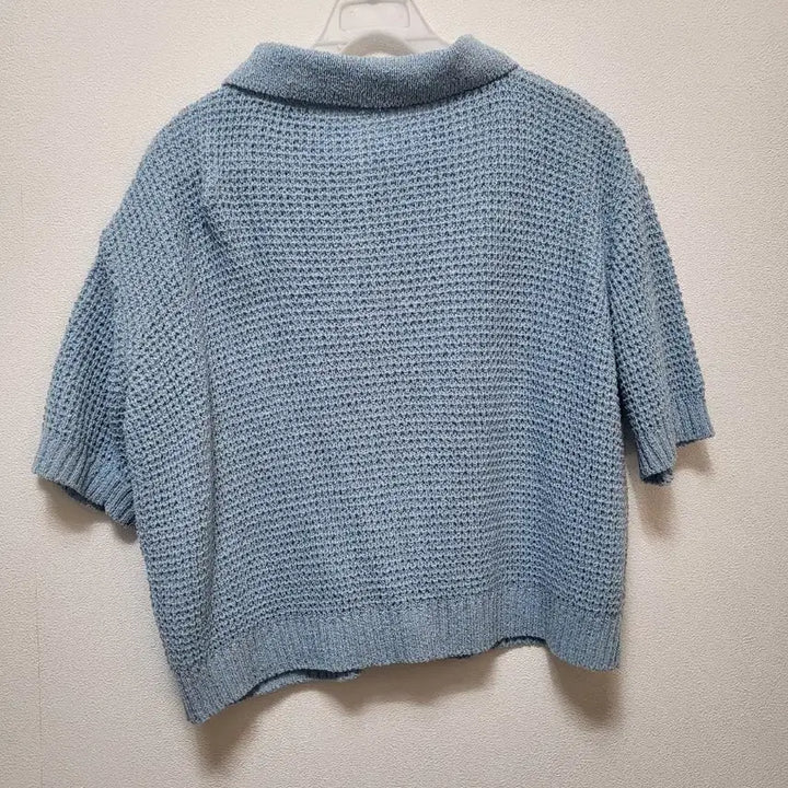 [BUNJANG] Byulha Short Sleeve Knit Cardigan Sky Blue / 51308/여름 니트 반팔 가디건 하늘색/별하