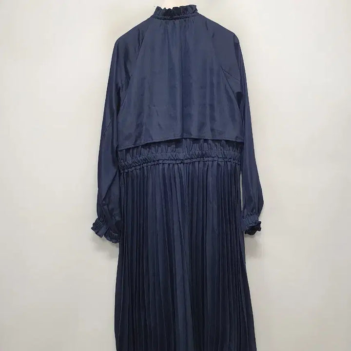 [BUNJANG] Anna Sui Pleated Long One-Piece Coat / 안나수이 플리츠 롱 원피스 코트