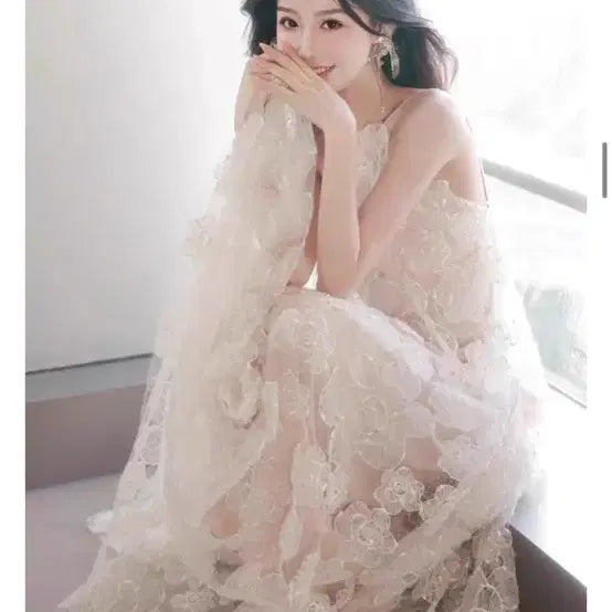 [BUNJANG] Plus Size Lace Wedding Dress XL New / 빅사이즈 레이스 웨딩드레스 xl 새상품