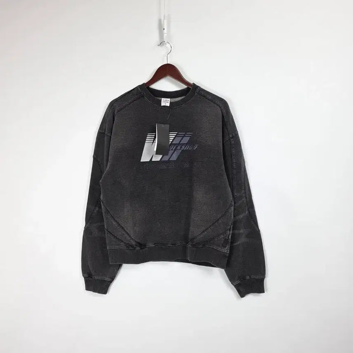 [BUNJANG] Travel Pigment Crop Sweatshirt Charcoal / 새상품) 트레블 맨투맨 차콜 피그먼트 크롭 남 100. 0513