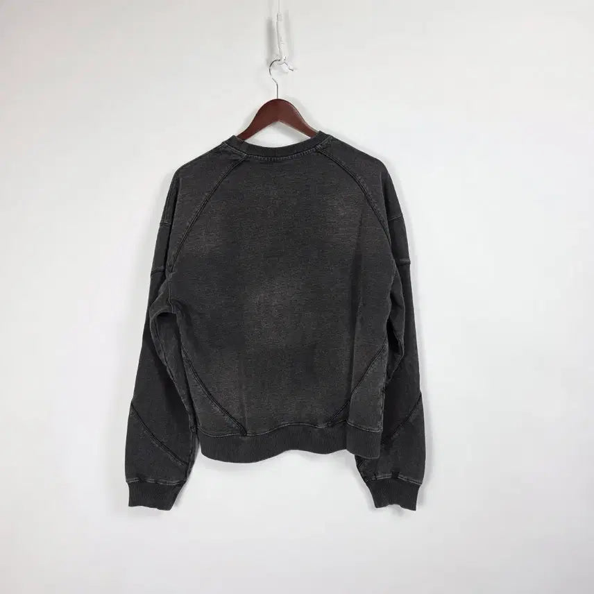 [BUNJANG] Travel Pigment Crop Sweatshirt Charcoal / 새상품) 트레블 맨투맨 차콜 피그먼트 크롭 남 100. 0513