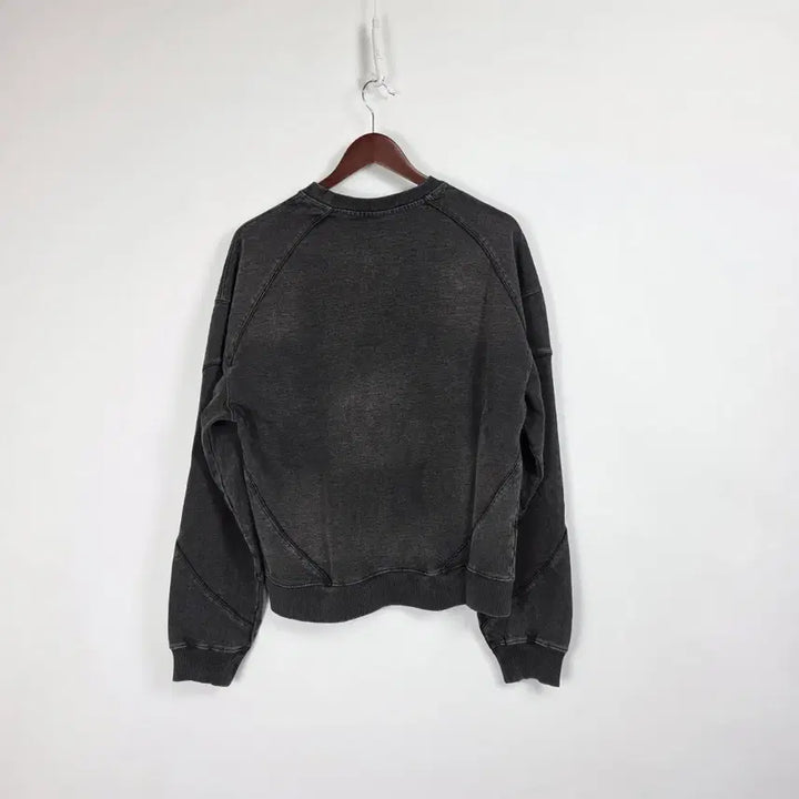 [BUNJANG] Travel Pigment Crop Sweatshirt Charcoal / 새상품) 트레블 맨투맨 차콜 피그먼트 크롭 남 100. 0513