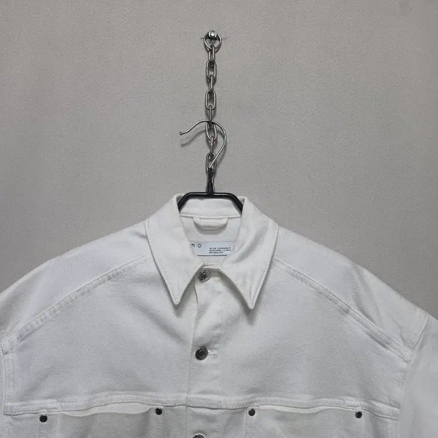 [BUNJANG] IRO White Denim Short-Sleeve Jacket / IRO 화이트 데님 반팔 자켓