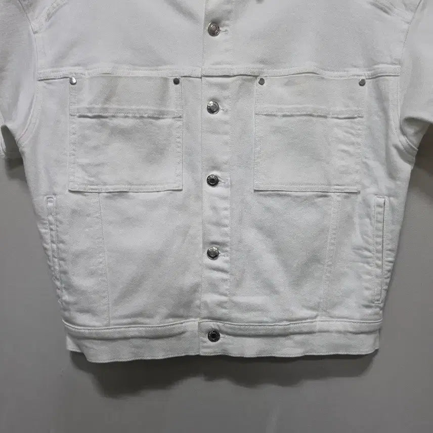 [BUNJANG] IRO White Denim Short-Sleeve Jacket / IRO 화이트 데님 반팔 자켓