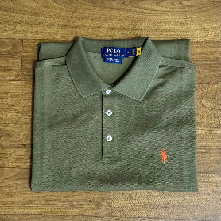 [BUNJANG] Polo Ralph Lauren Custom Slim Fit Stretch Mesh Polo Shirt - Olive M / 폴로 커스텀슬림핏 스트레치 메시 폴로 셔츠 올리브 M