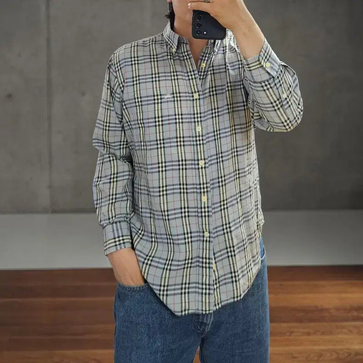 [BUNJANG] Burberry 90s Nova Check Shirt M / 90S 버버리 노바체크 셔츠 M M0390