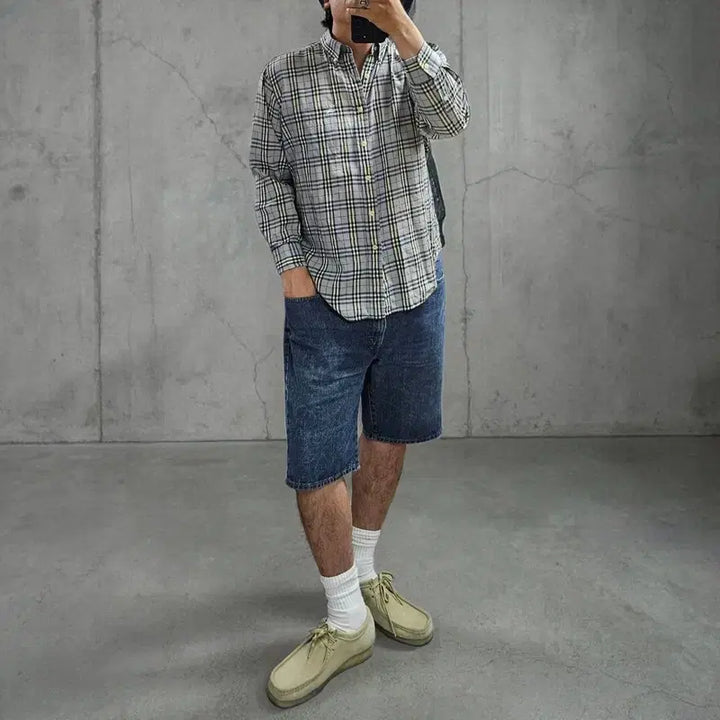 [BUNJANG] Burberry 90s Nova Check Shirt M / 90S 버버리 노바체크 셔츠 M M0390