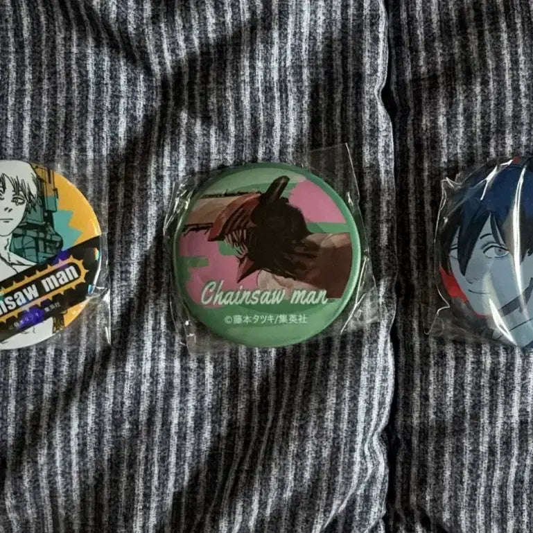 [BUNJANG] Chainsaw Man Badge Set (3 Types) / 체인소 맨 벳지 3종