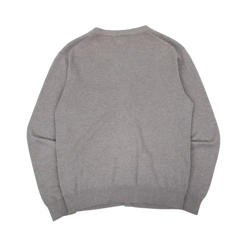 [BUNJANG] Polo Ralph Lauren Basic Pony Cotton Knit Cardigan Grey XL / 폴로 랄프로렌 그레이 베이직포니 코튼니트 가디건