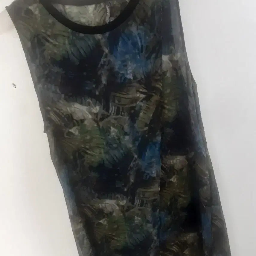 [BUNJANG] DESKIN THEORY Sheer Silk Print Sleeveless Dress / 데스킨스 띠어리 시스루 실크프린트 민소매 원피스