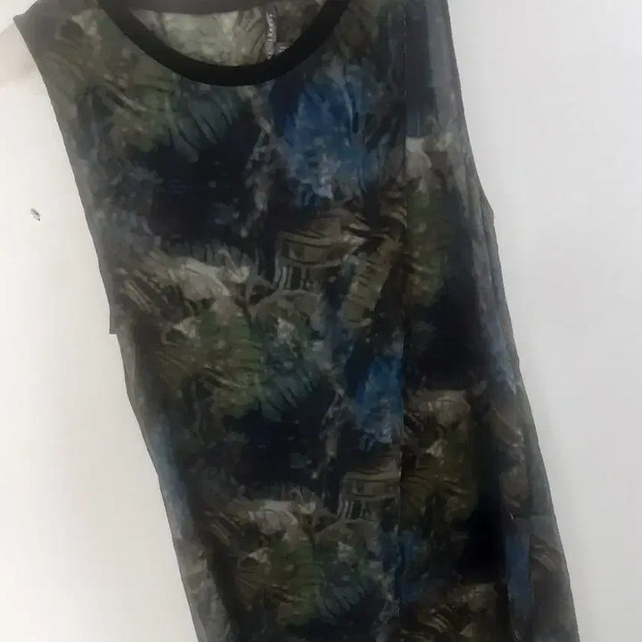 [BUNJANG] DESKIN THEORY Sheer Silk Print Sleeveless Dress / 데스킨스 띠어리 시스루 실크프린트 민소매 원피스