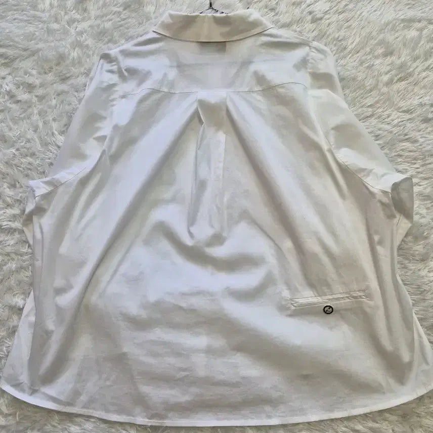[BUNJANG] Devastate White Balloon Sleeve Embroidered Shirt Blouse / 데바스테 화이트 벌룬 소매 자수 셔츠 블라우스 F