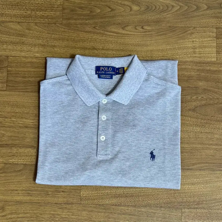[BUNJANG] Polo Ralph Lauren Custom Slim Fit Stretch Mesh Polo Shirt - Grey, Size M / 폴로 커스텀슬림핏 스트레치 메시 폴로 셔츠 그레이 M