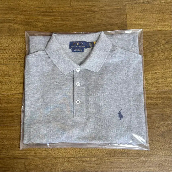 [BUNJANG] Polo Ralph Lauren Custom Slim Fit Stretch Mesh Polo Shirt - Grey, Size M / 폴로 커스텀슬림핏 스트레치 메시 폴로 셔츠 그레이 M