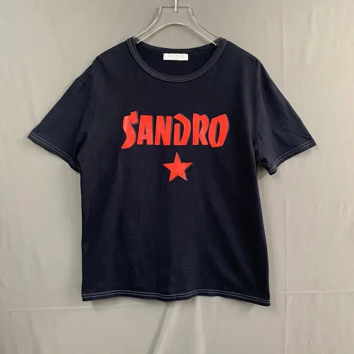 [BUNJANG] Sandro Logo Printing Oversized Short Sleeve T-Shirt / 2 SANDRO 산드로 로고 프린팅 오버핏 반팔티